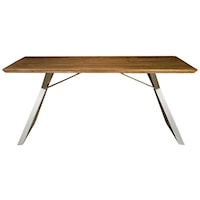 80" Rectangular Dining Table with Metal Legs