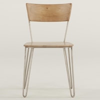 Dining Side Chair with Open Back and Metal Frame