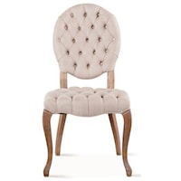 Oval Back Tufted Dining Chair