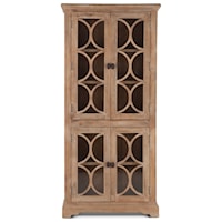 Tall Solid Wood Glass Cabinet