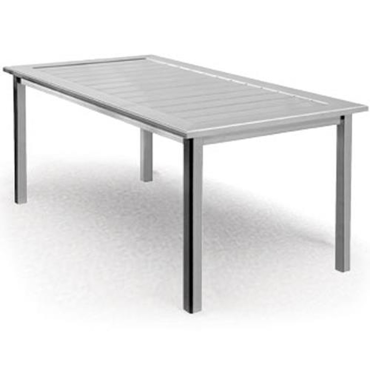 Homecrest Dockside Slat Rectangular Balcony Table