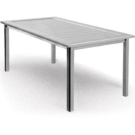 Rectangular Balcony Table with Block Feet