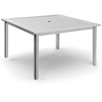 Square Chat Table with Slat Design