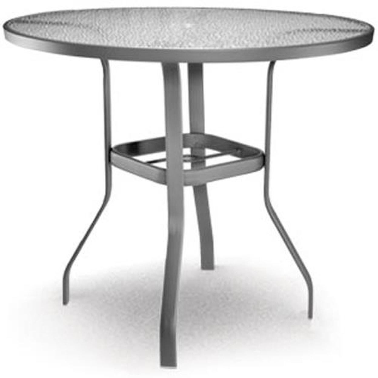 Homecrest Glass 48" Bar Table with Umbrella Hole
