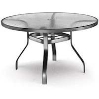 48" Dining Table with Umbrella Hole and Flared Feet