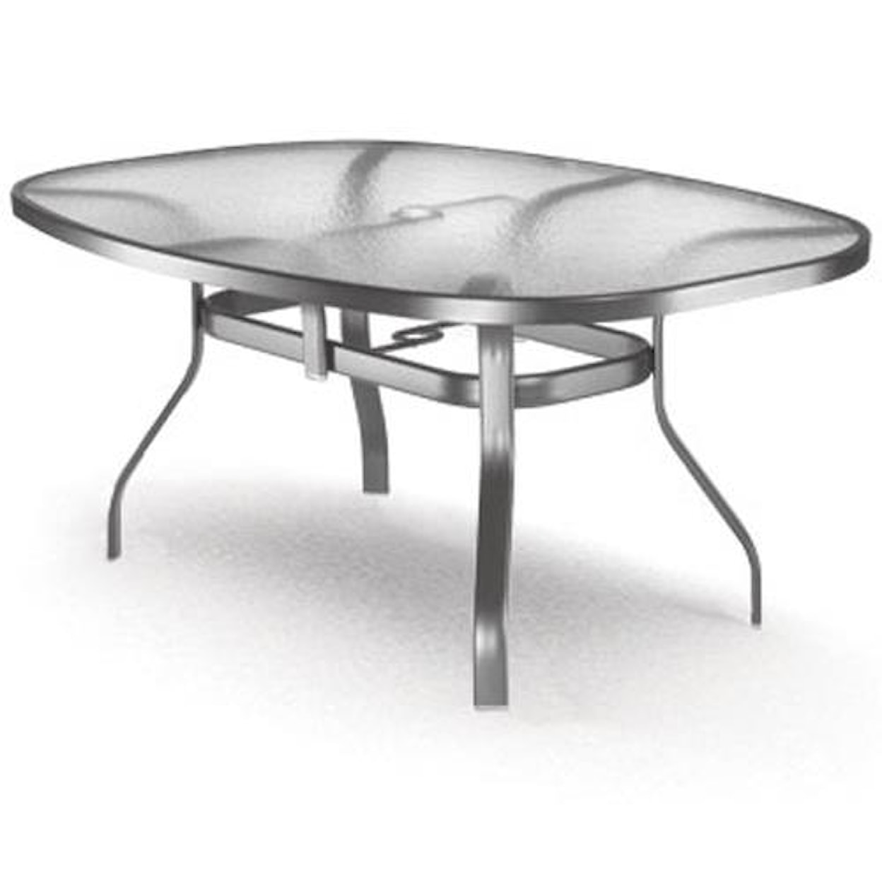 Homecrest Glass Ellipse Dining Table