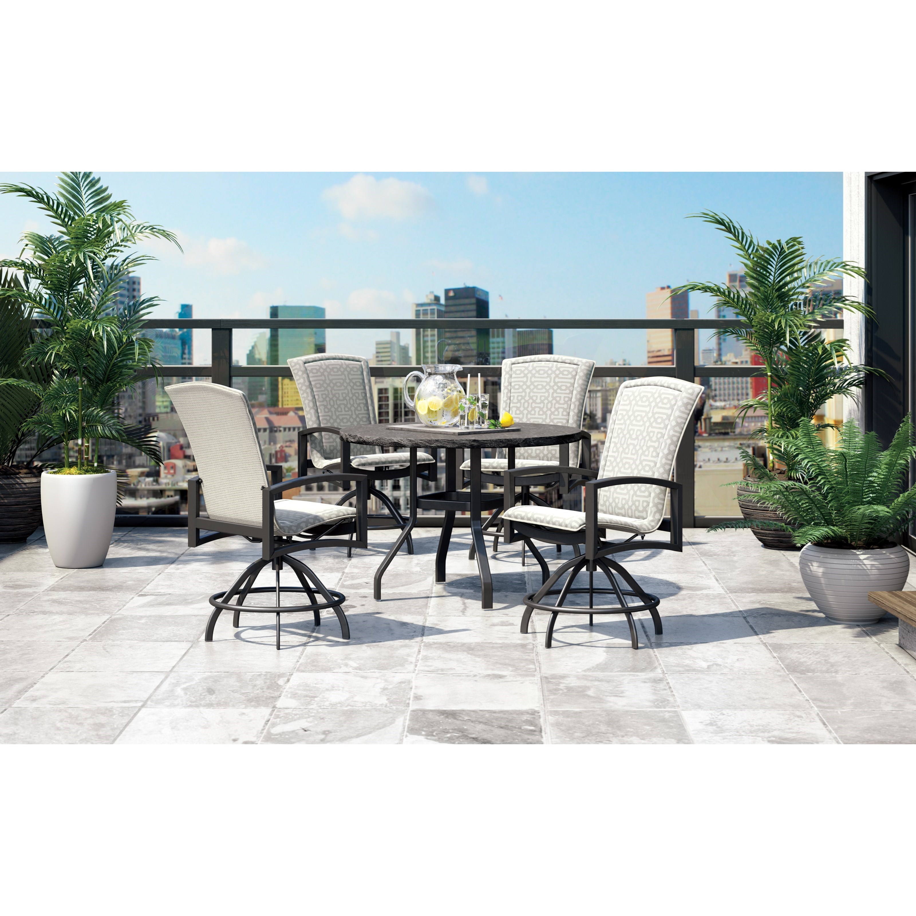 Sling Swivel Rocker Balcony Stool