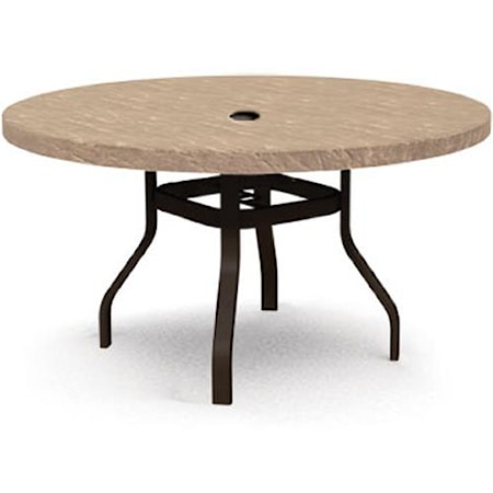 42" Round Dining Table Without Umbrella Hole