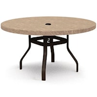 54" Round Dining Table with Flared Legs and with Umbrella Hole