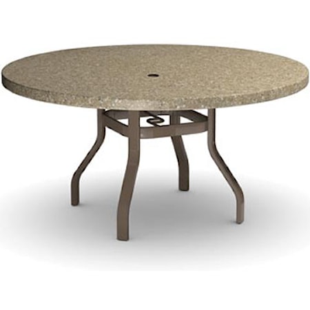 42" Round Balcony Table with Splayed Legs with Umbrella Hole
