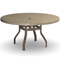 42" Round Balcony Table with Splayed Legs Without Umbrella Hole