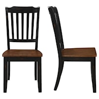 Set of 2 Spindle Back Side Chairs