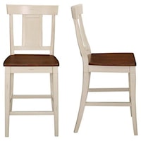Set of 2 Panel Back Side Chairs
