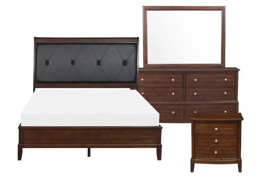 Cotterill East King Bed Dresser Mirror and Nightstand by Homelegance Furniture at Del Sol Furniture