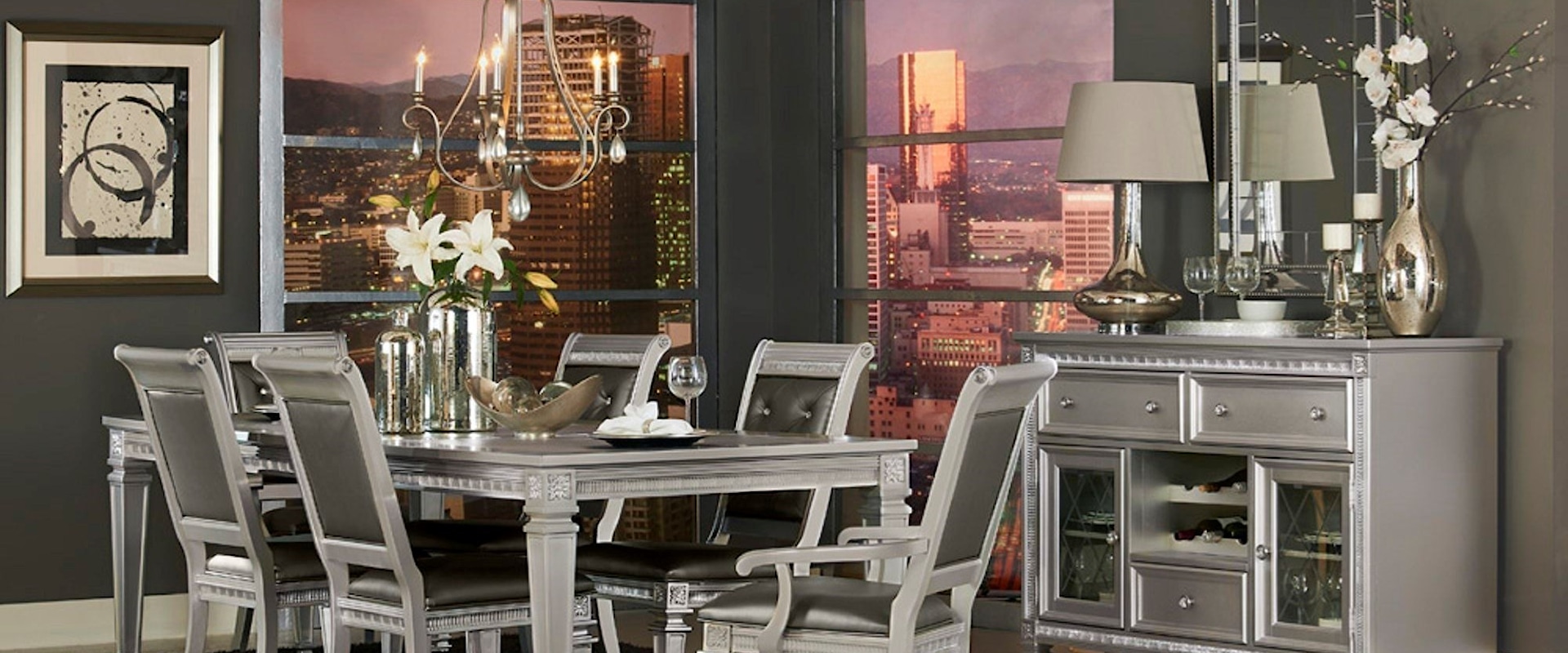 Glam Dining Room Group