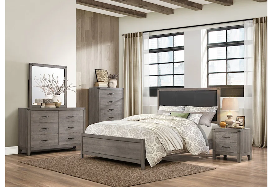 2042 Contemporary Queen Bedroom Group by Homelegance at Dream Home Interiors