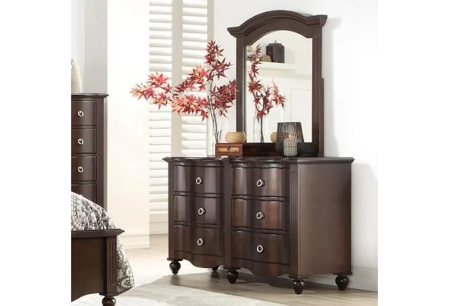 2058C Dresser and Mirror Set by Homelegance at Dream Home Interiors