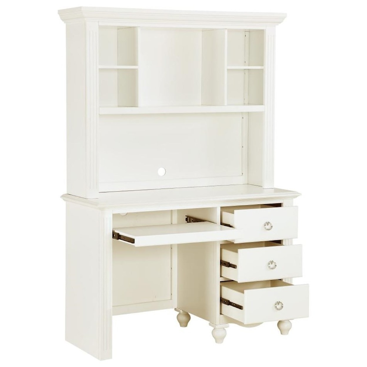Homelegance Furniture 2058WH Writing Desk and Hutch