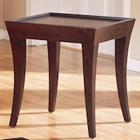 Casual End Table with Espresso Finish