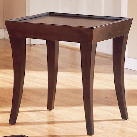 Casual End Table with Espresso Finish