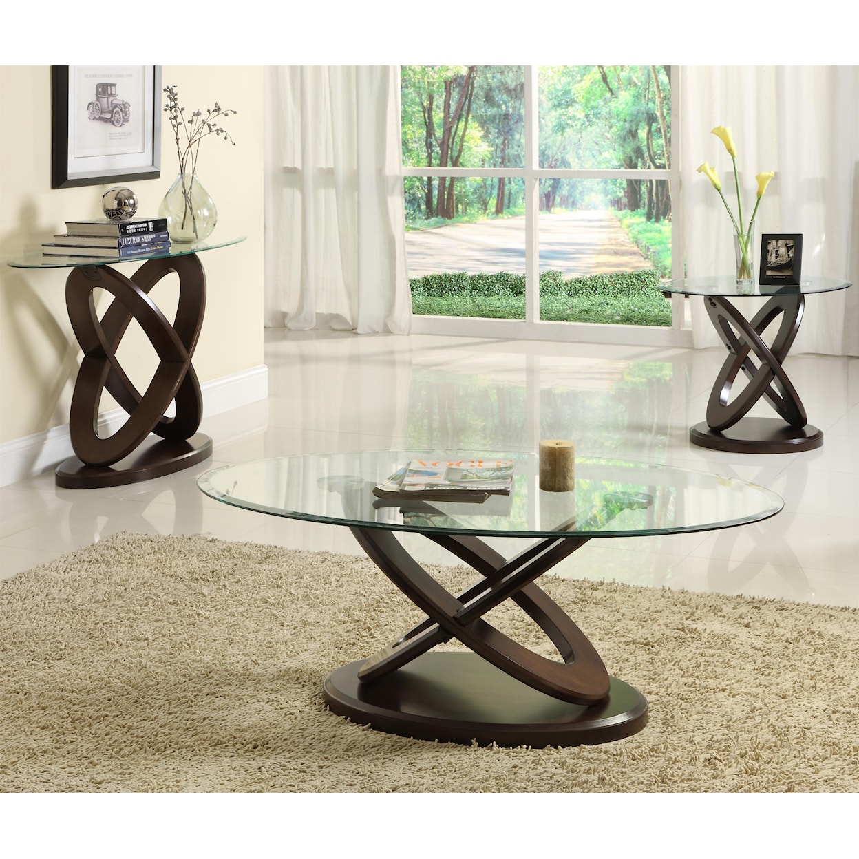 Homelegance 3401W Round End Table