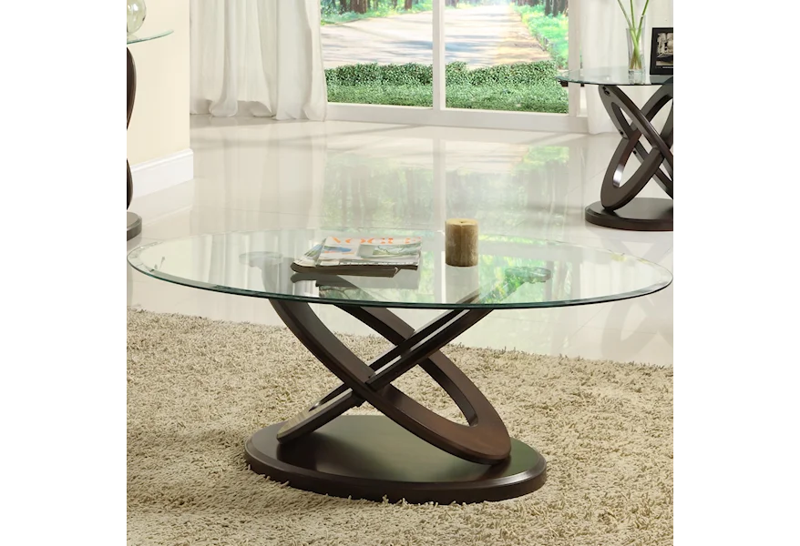 3401W Oval Cocktail Table by Homelegance at Z & R Furniture