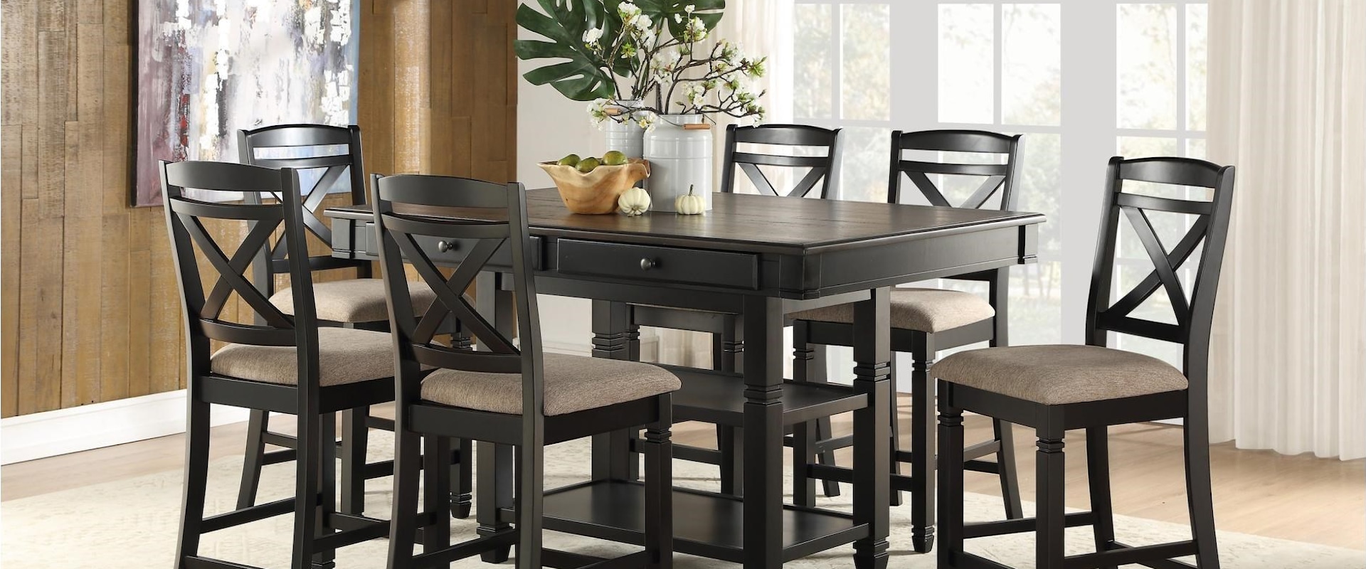 Two-Toned 7-Piece Dining Set
