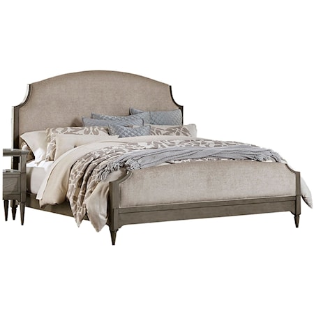 King Upholstered Panel Bed