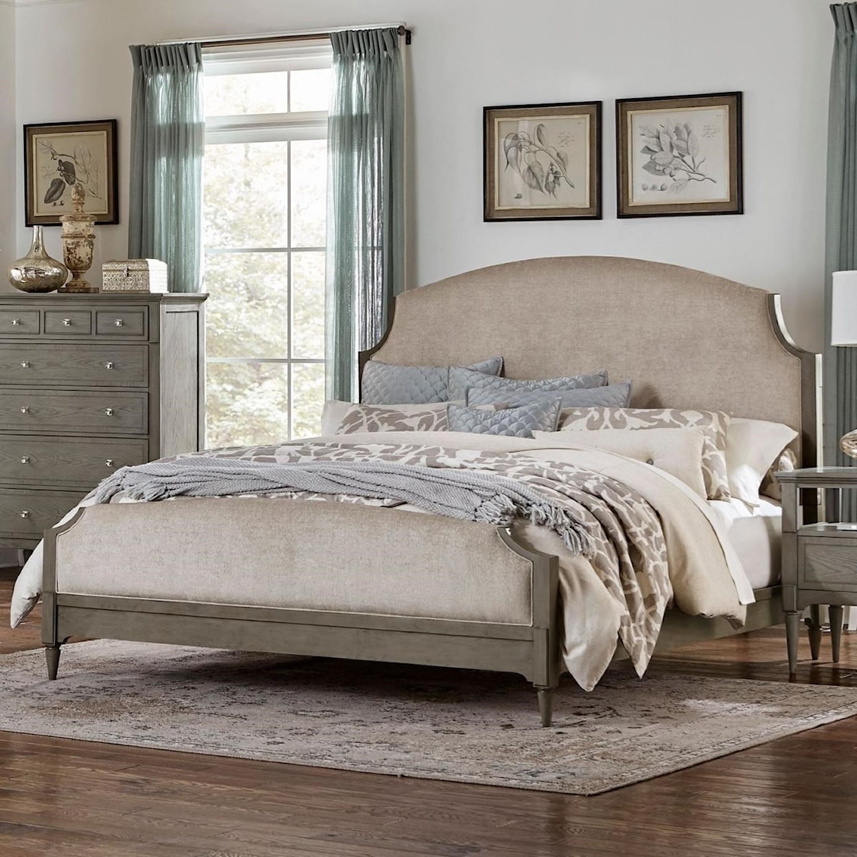 Homelegance Furniture Albright King Upholstered Panel Bed