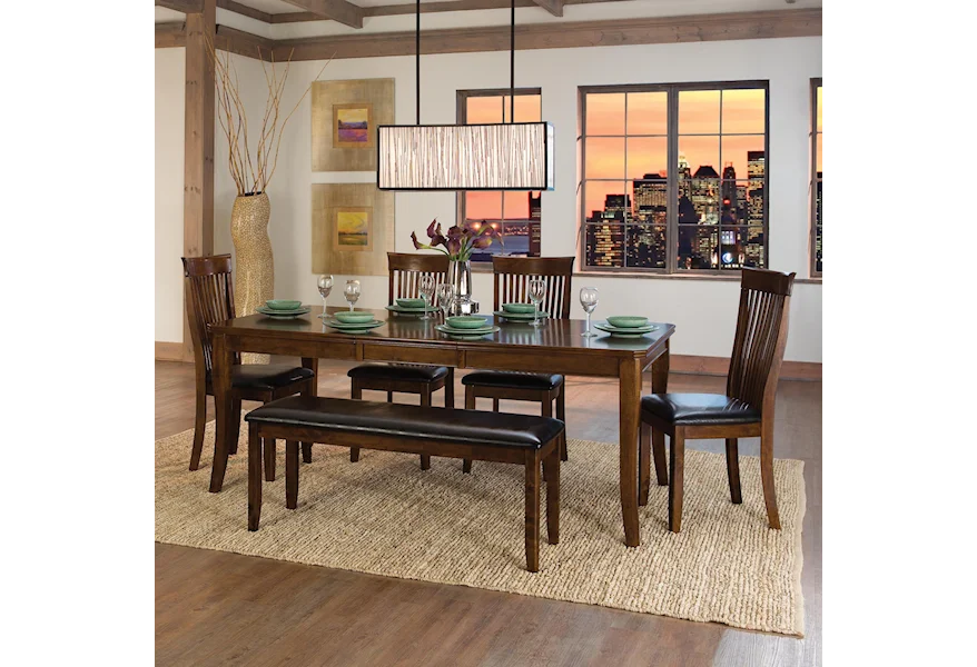 Alita Table and Chair Set with Bench by Homelegance at Z & R Furniture