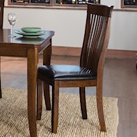 Transitional Dining Side Chair with Slat Back