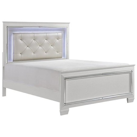 Full Panel Bed White