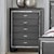 Homelegance Allura Glam Five Drawer Chest with Beveled Mirror Accent