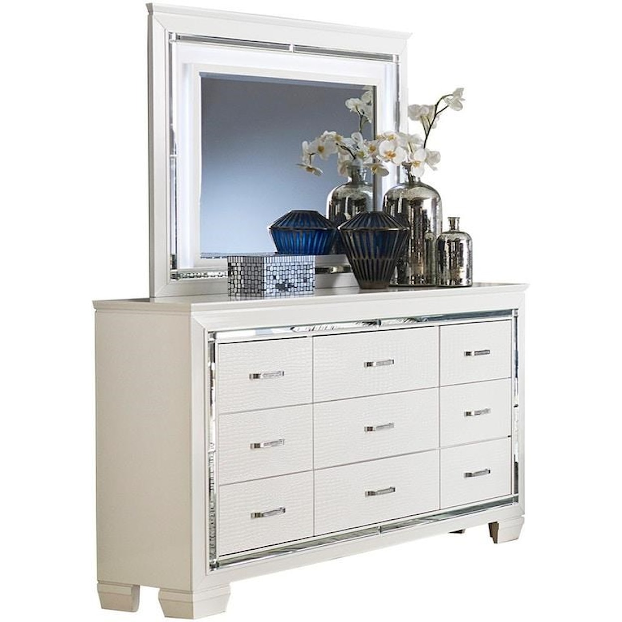 Homelegance Furniture Allura Dresser and Mirror Set