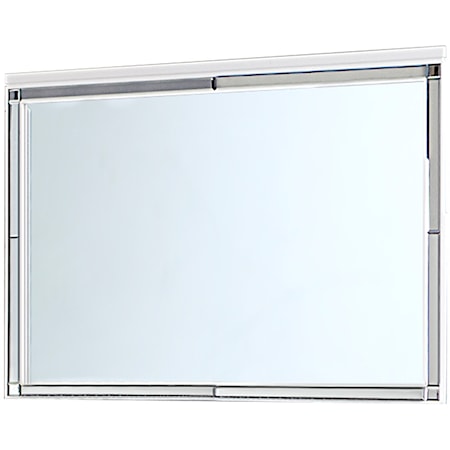 Glam Mirror with Mirrored Inlay Frame