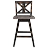 Home Style Neo Black bar height swivel barstool