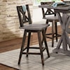 Home Style Neo Black bar height swivel barstool