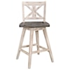 Home Style Neo White Bar Height Swivel Barstool