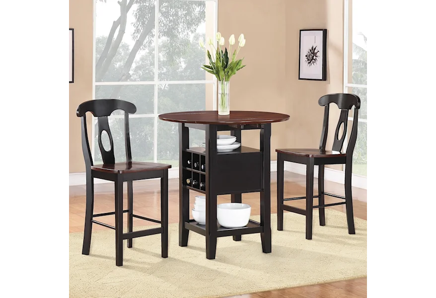 Atwood Pub Table and Chair Set by Homelegance at A1 Furniture & Mattress