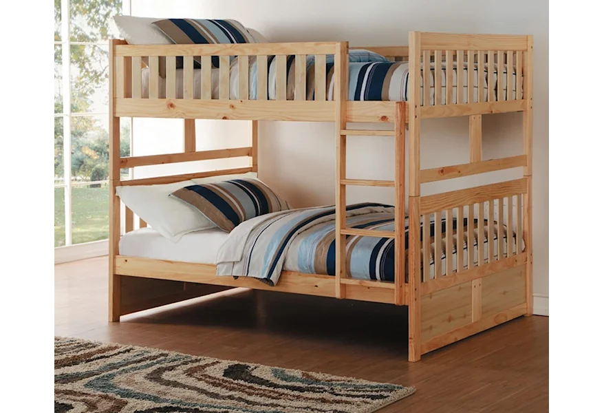 Bartly Full/Full Bunk Bed by Homelegance at A1 Furniture & Mattress