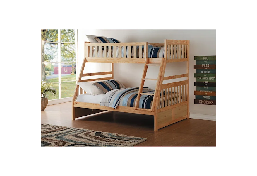 Bartly Twin/Full Bunk Bed by Homelegance at A1 Furniture & Mattress