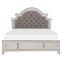 California King Upholstered Button Tufted Bed