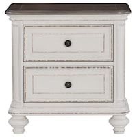 Transitional 2-Drawer Nightstand