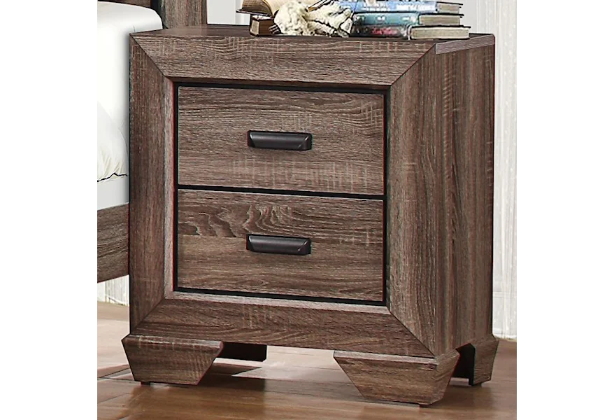 Beechnut Modern 2-Drawer Nightstand by Homelegance at A1 Furniture & Mattress
