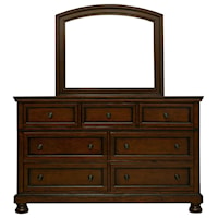 dresser and mirror set