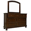 Homelegance Begonia dresser and mirror set