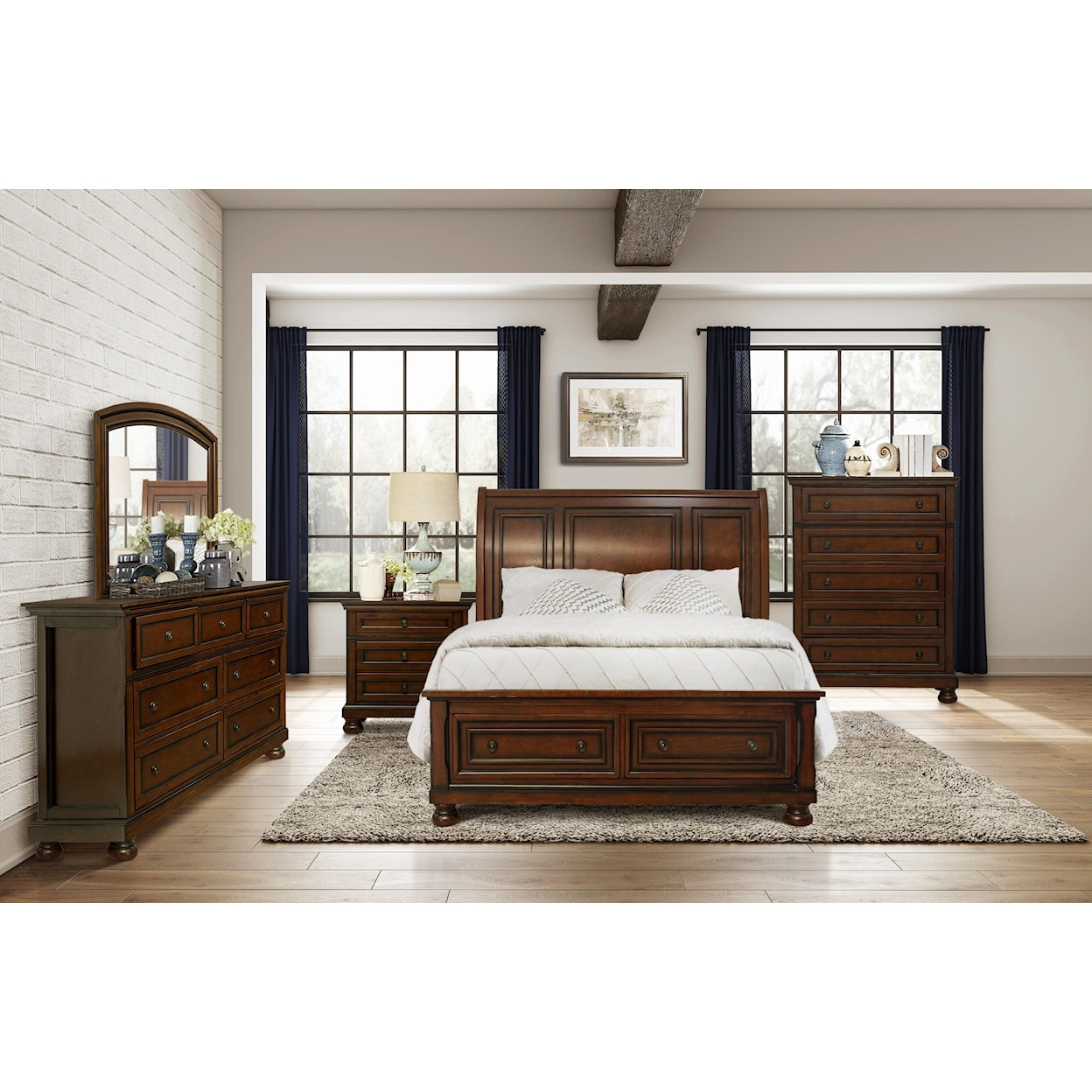 Homelegance Begonia queen storage bed