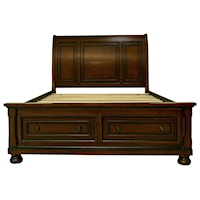 queen sleigh bed with storage