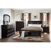 Grey Transitional 5 Piece King Bedroom Group