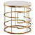 Homelegance Brassica Glam Round End Table with Faux Marble Top